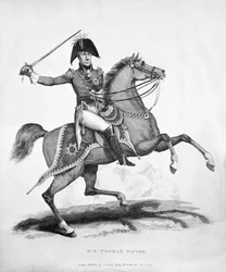 Sir Thomas Picton, engraved by Samuel Mitan, 1815